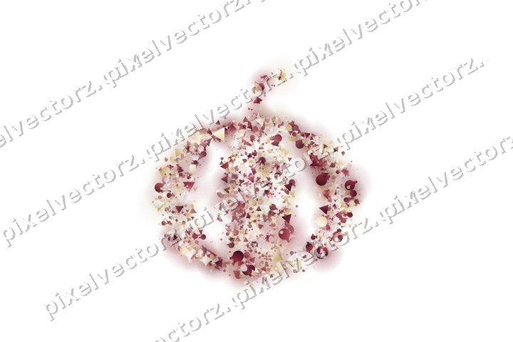 Seamless glitter pumpkin in dark pink on a transparent background