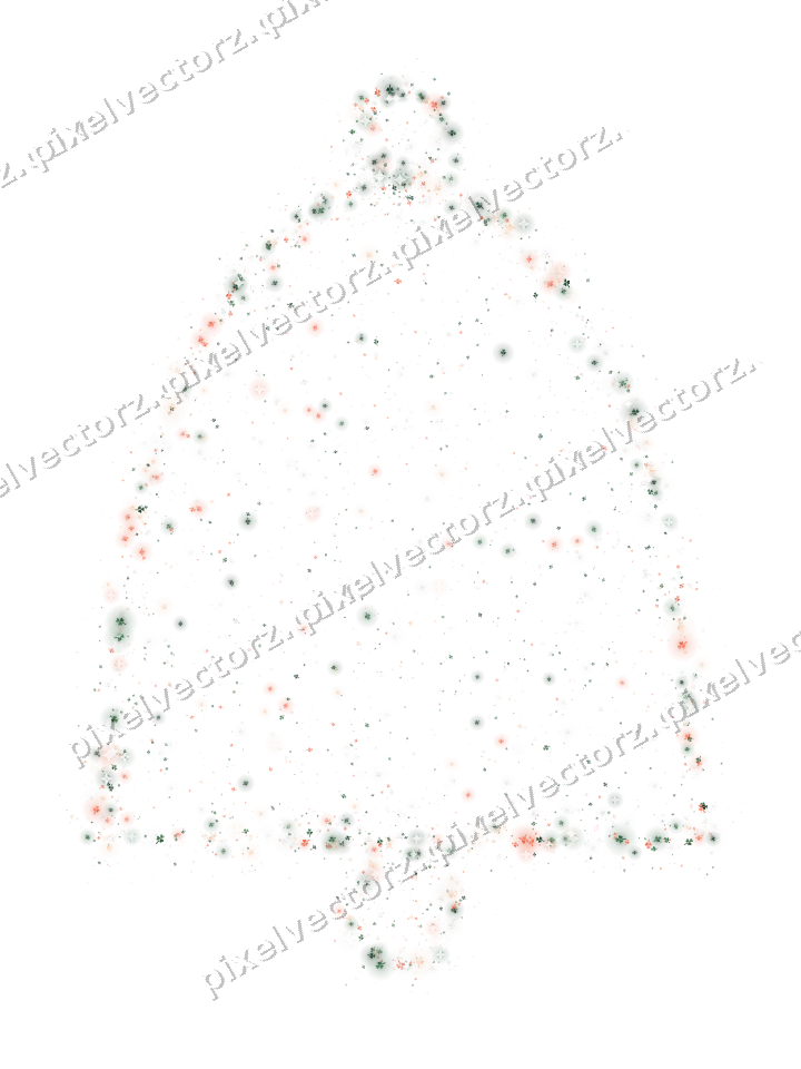 Seamless glitter bell of shamrocks on a transparent background