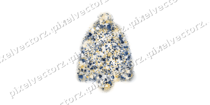 Seamless glitter bell of hearts on a transparent background