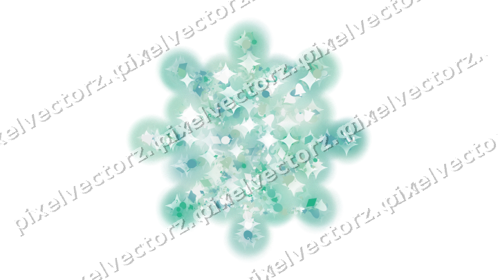 Seamless glitter firework in green on a transparent background