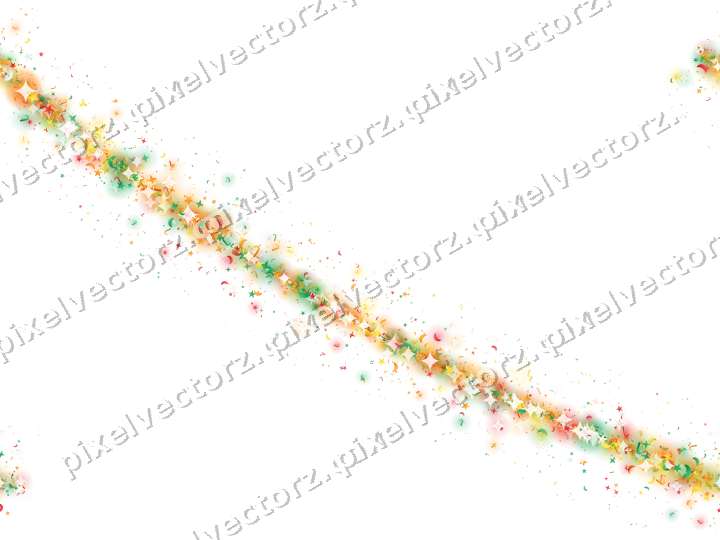 Seamless glitter arc in red and orange on a transparent background