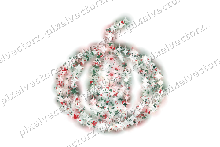 Seamless glitter pumpkin in dark green on a transparent background