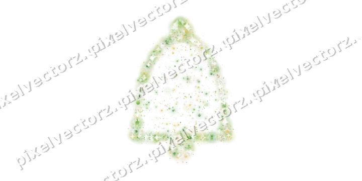 Seamless glitter bell in lime and yellow on a transparent background