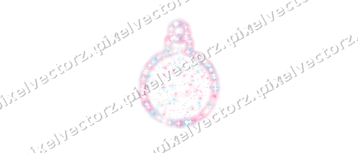 Seamless glitter bauble in pink and cyan on a transparent background