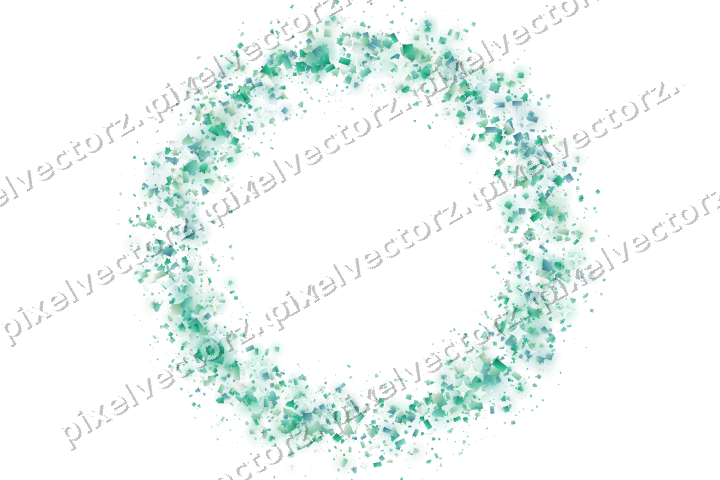 Seamless glitter wreath of bells and gifts on a transparent background