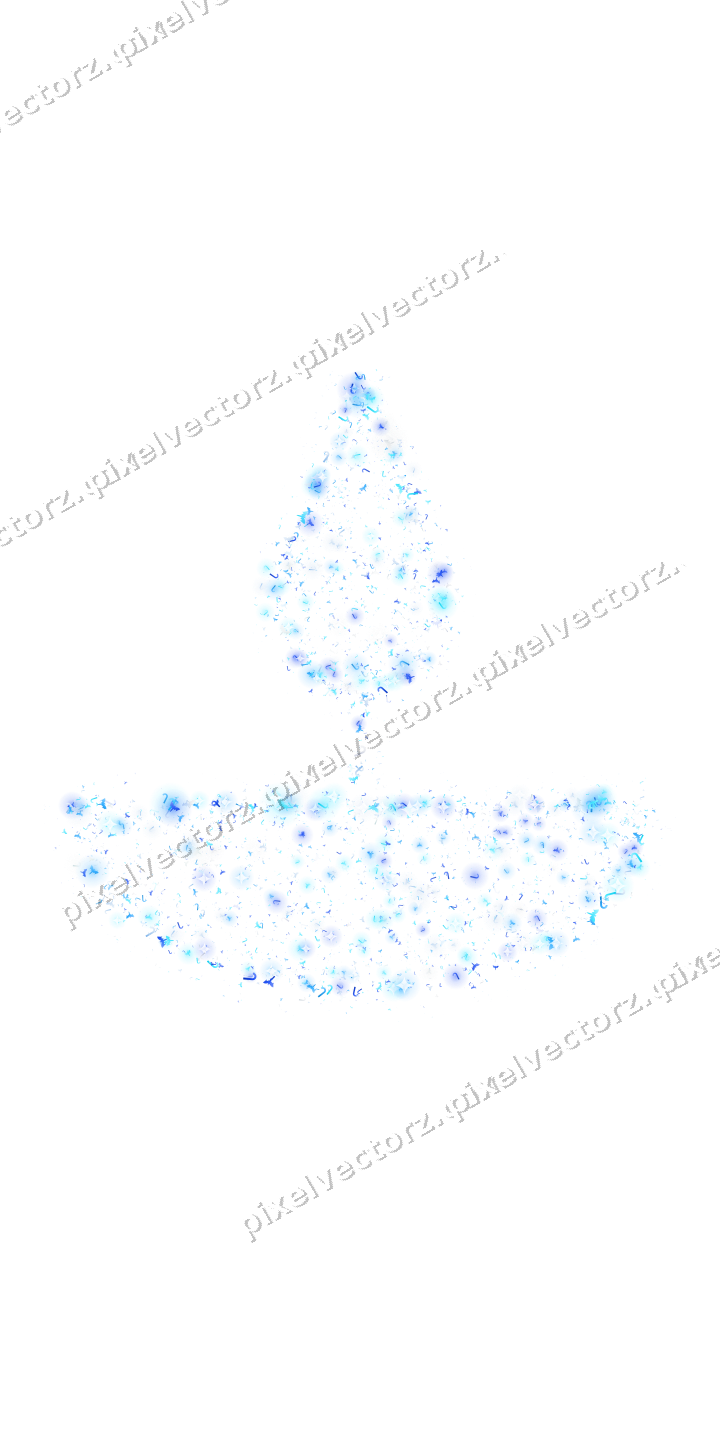 Seamless glitter diya lamp in cyan on a transparent background
