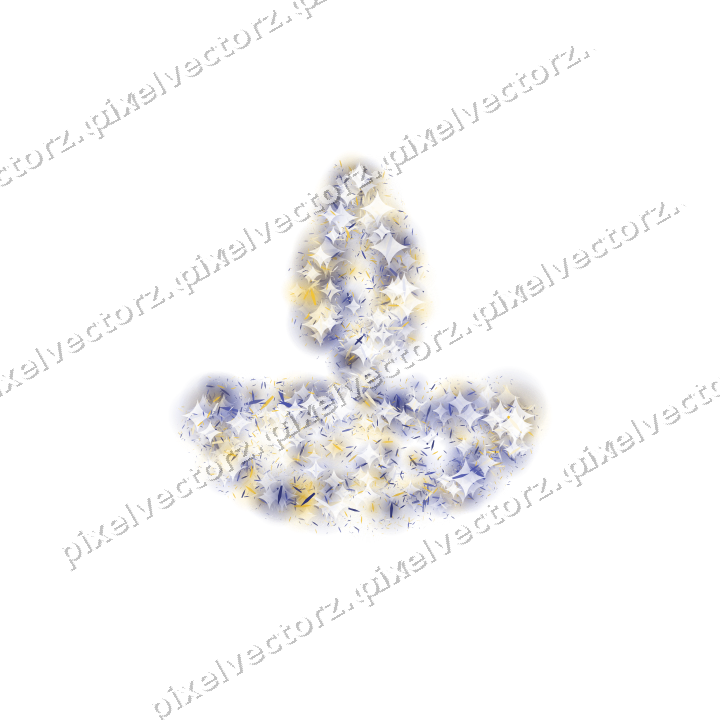 Seamless glitter diya lamp of shards on a transparent background