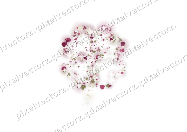 Seamless glitter four leaf clover on a transparent background