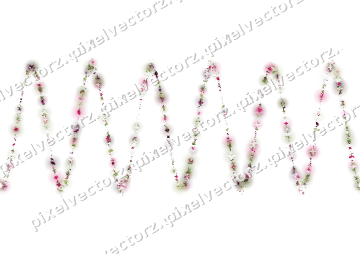 Seamless glitter wave in lime and pink on a transparent background