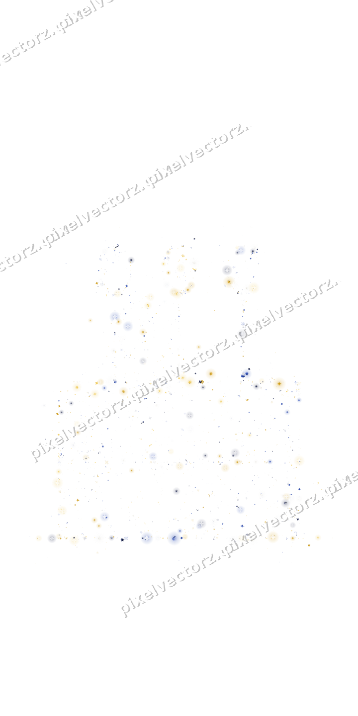 Seamless glitter birthday cake in amber on a transparent background