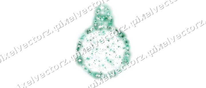 Seamless glitter bauble of stars on a transparent background