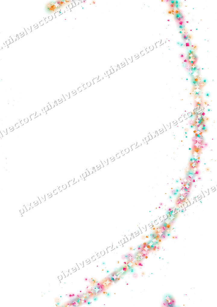 Seamless glitter arc in pink and orange on a transparent background