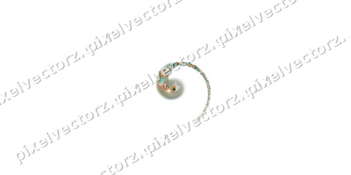 Seamless glitter spiral in orange and teal on a transparent background