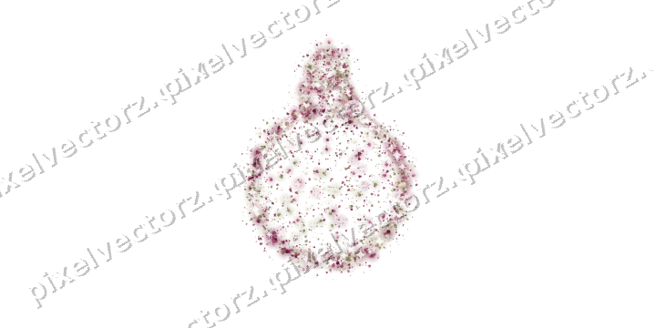 Seamless glitter bauble in dark pink on a transparent background