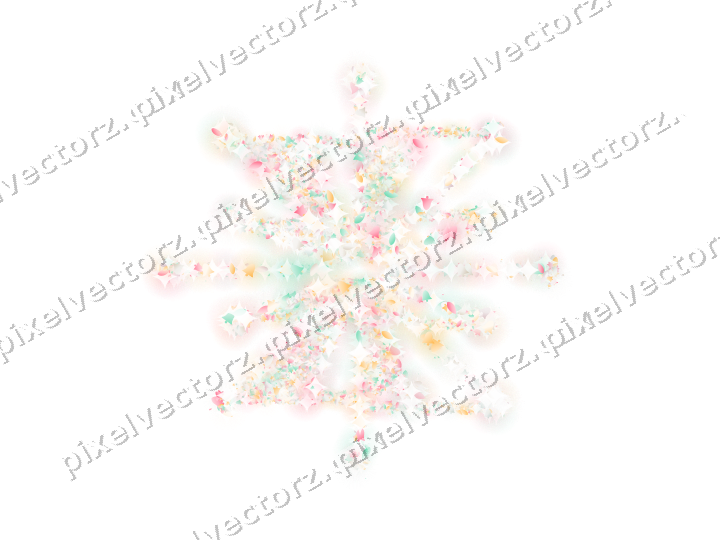 Seamless glitter firework in pale pink on a transparent background