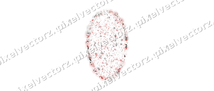 Seamless glitter easter egg in red on a transparent background