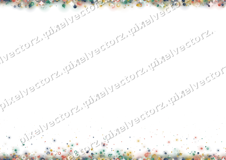 Seamless glitter border in amber and green on a transparent background