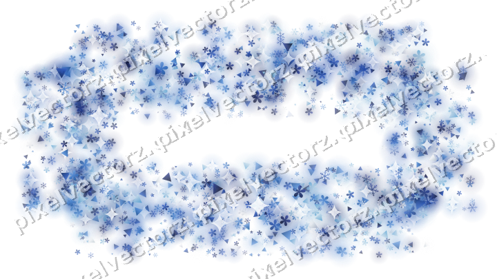 Nahtloser Glitzerrahmen in Blau und Türkis auf transparentem Grund