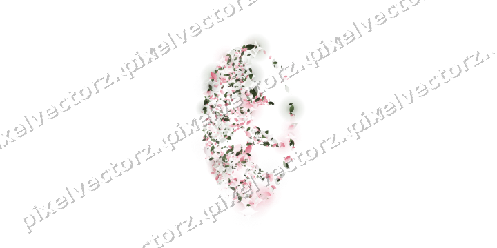 Seamless glitter leaf of droplets in pink on a transparent background