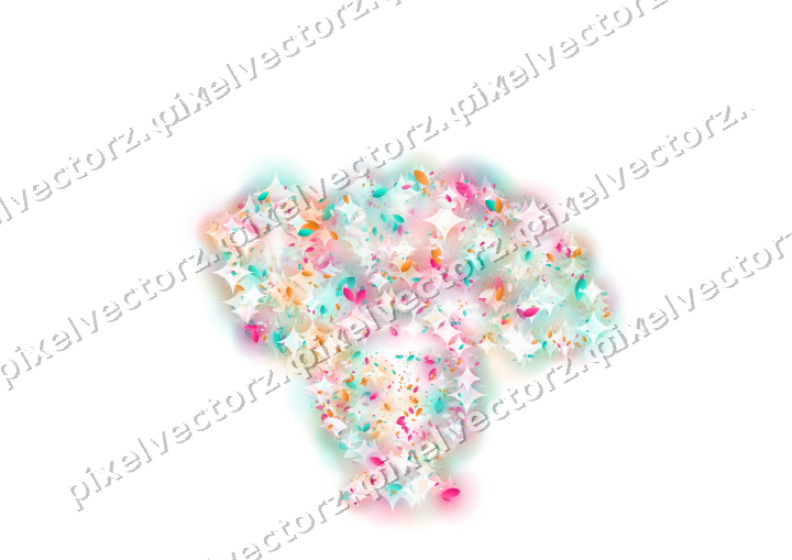 Seamless glitter turkey of leaves in pink on a transparent background