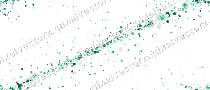 Seamless glitter band of hearts and dots on a transparent background