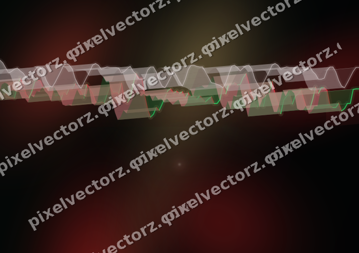 Leuchtender Neon Diagramm Hintergrund in Rot und Grün