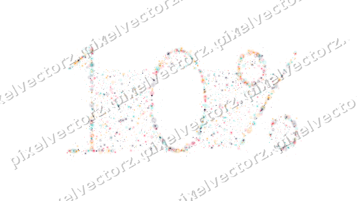 Seamless glitter number 10% in pink on a transparent background