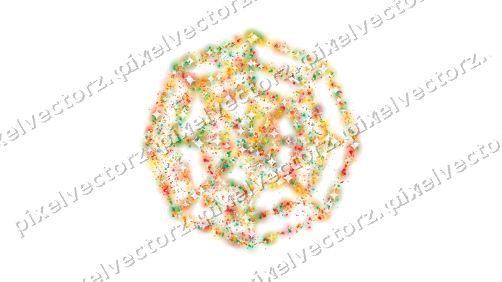 Seamless glitter spider web in red on a transparent background