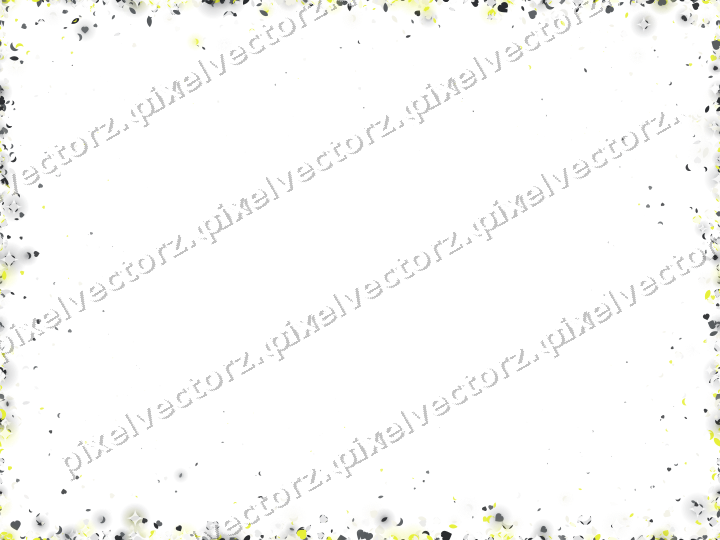 Seamless glitter vignette in yellow on a transparent background