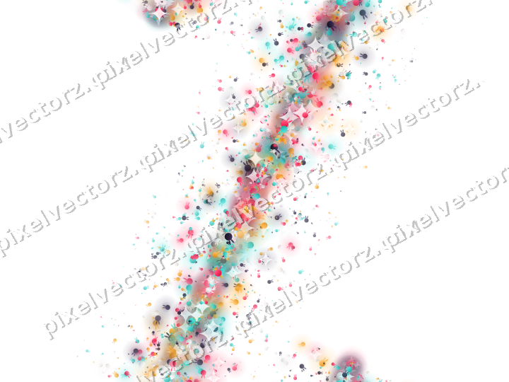 Seamless glitter band of bunnies in pink on a transparent background