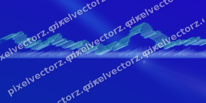 Leuchtender Neon Diagramm Hintergrund in Türkis und Blau