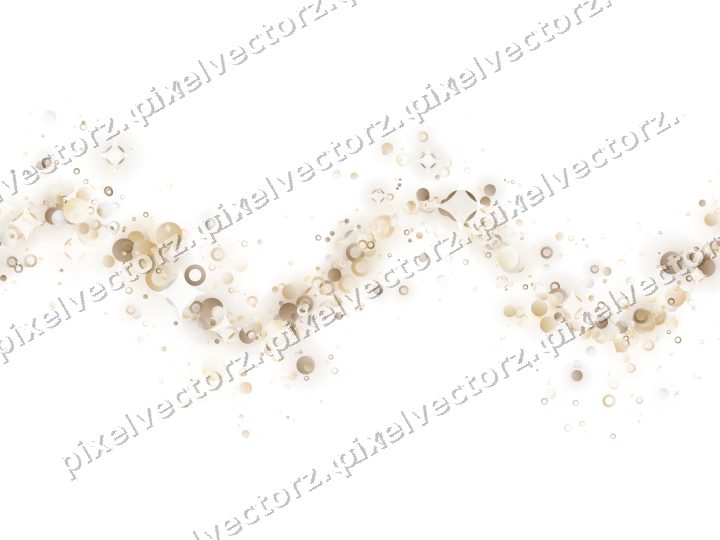 Nahtlose Glitzerwelle aus Punkten und Ringen auf transparentem Grund
