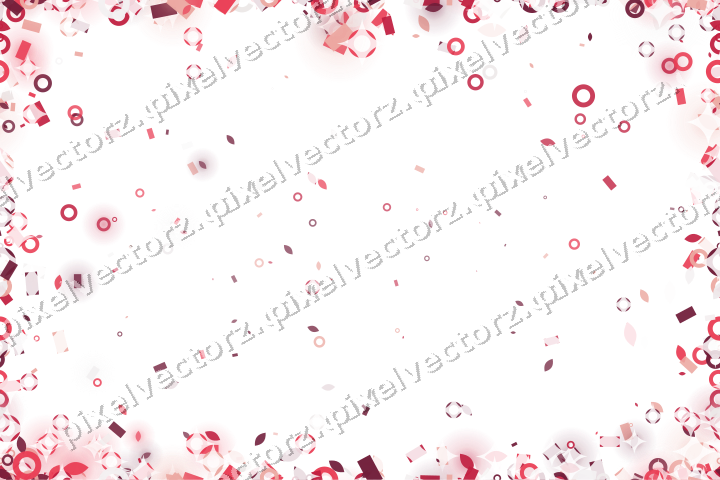 Nahtlose Glitzervignette in Rosa und Rot auf transparentem Grund