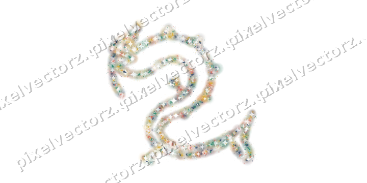 Seamless glitter dragon of christmas trees on a transparent background