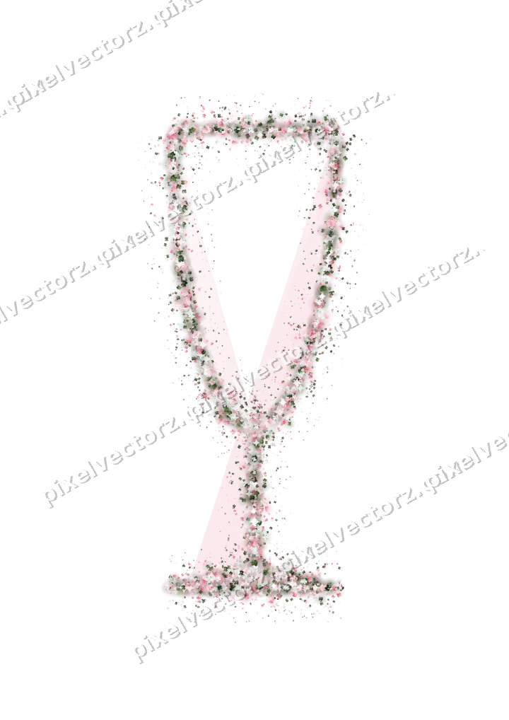 Seamless glitter champagne flute of masks on a transparent background