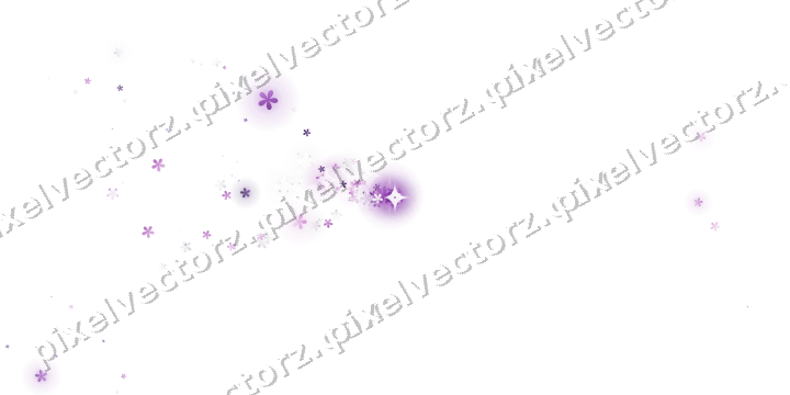Nahtloser Glitzerfächer aus Blüten in Violett auf transparentem Grund