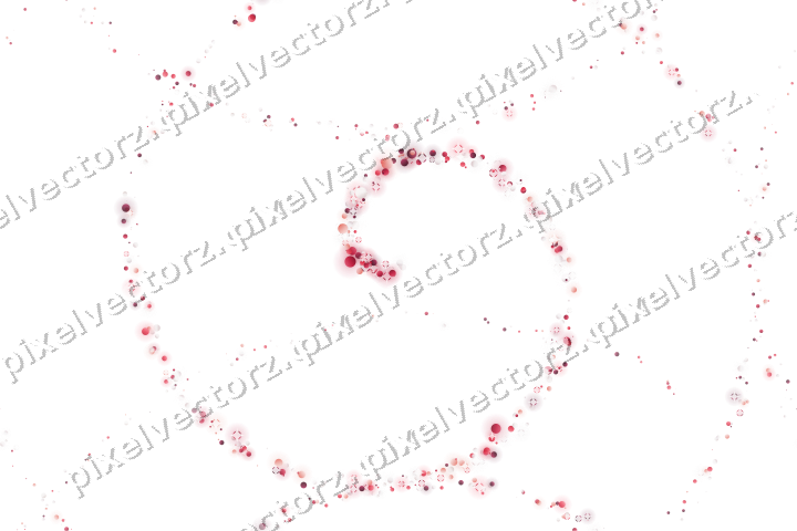 Nahtlose Glitzerspirale aus Punkten in Rosa auf transparentem Grund