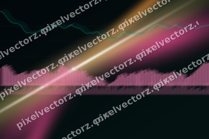 Leuchtender Neon Diagramm Hintergrund in Rosa und Orange
