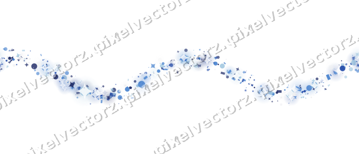 Nahtlose Glitzerwelle aus Funken und Punkten auf transparentem Grund
