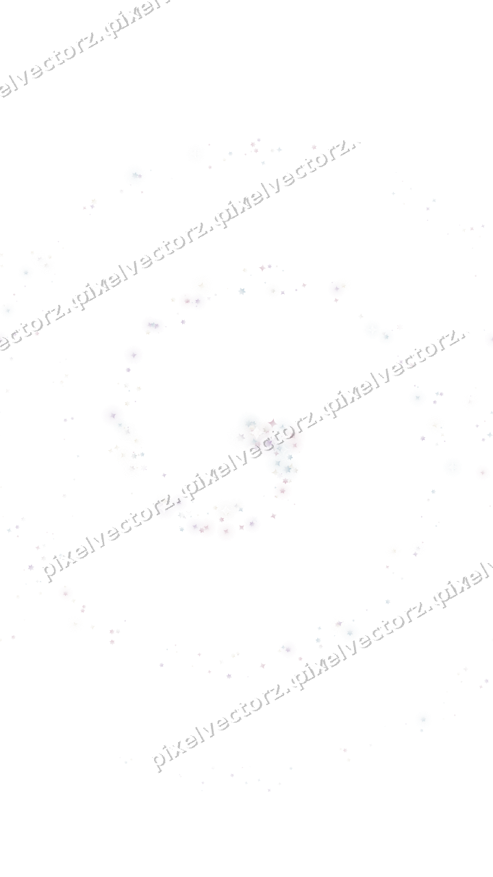 Nahtlose Glitzerspirale aus Sternen und Funken auf transparentem Grund