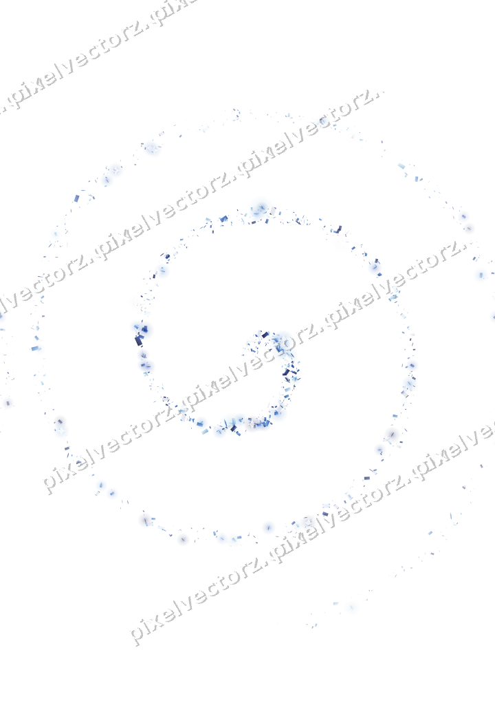 Nahtlose Glitzerspirale in Blau und Türkis auf transparentem Grund