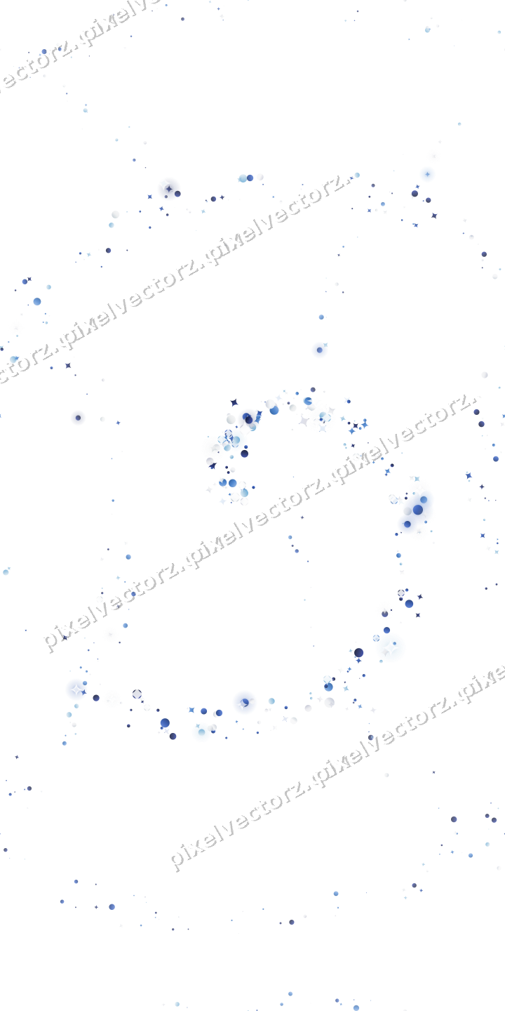 Nahtlose Glitzerspirale aus Funken und Punkten auf transparentem Grund