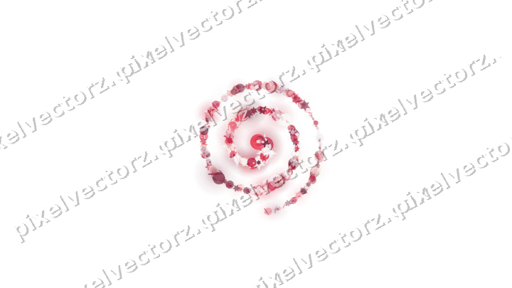 Nahtlose Glitzerspirale in Rosa und Rot auf transparentem Grund