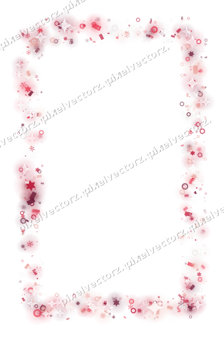 Nahtloser Glitzerrahmen in Rosa und Rot auf transparentem Grund