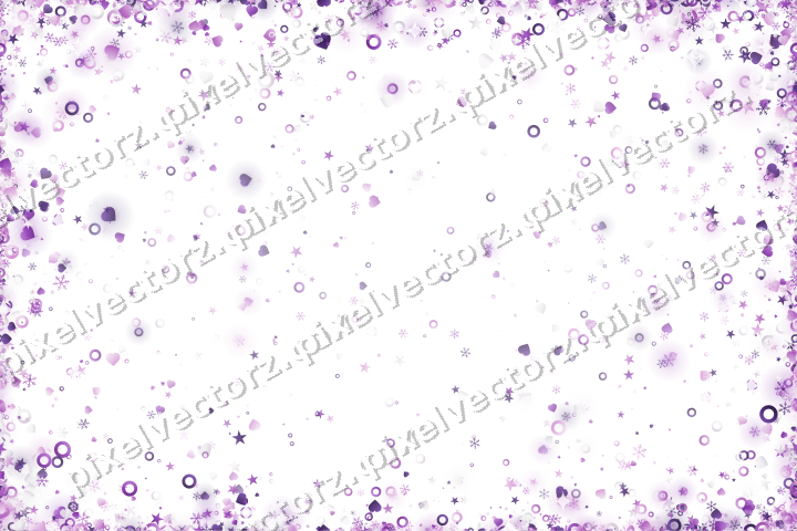 Nahtlose Glitzervignette in Violett auf transparentem Grund