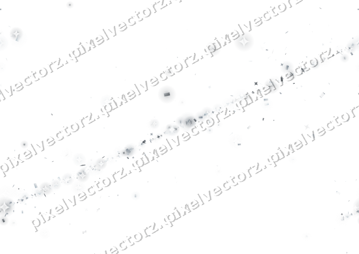 Nahtloses Glitzerband aus Funken und Konfetti auf transparentem Grund