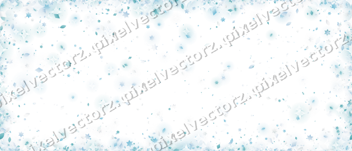Nahtlose Glitzervignette in Türkis auf transparentem Grund