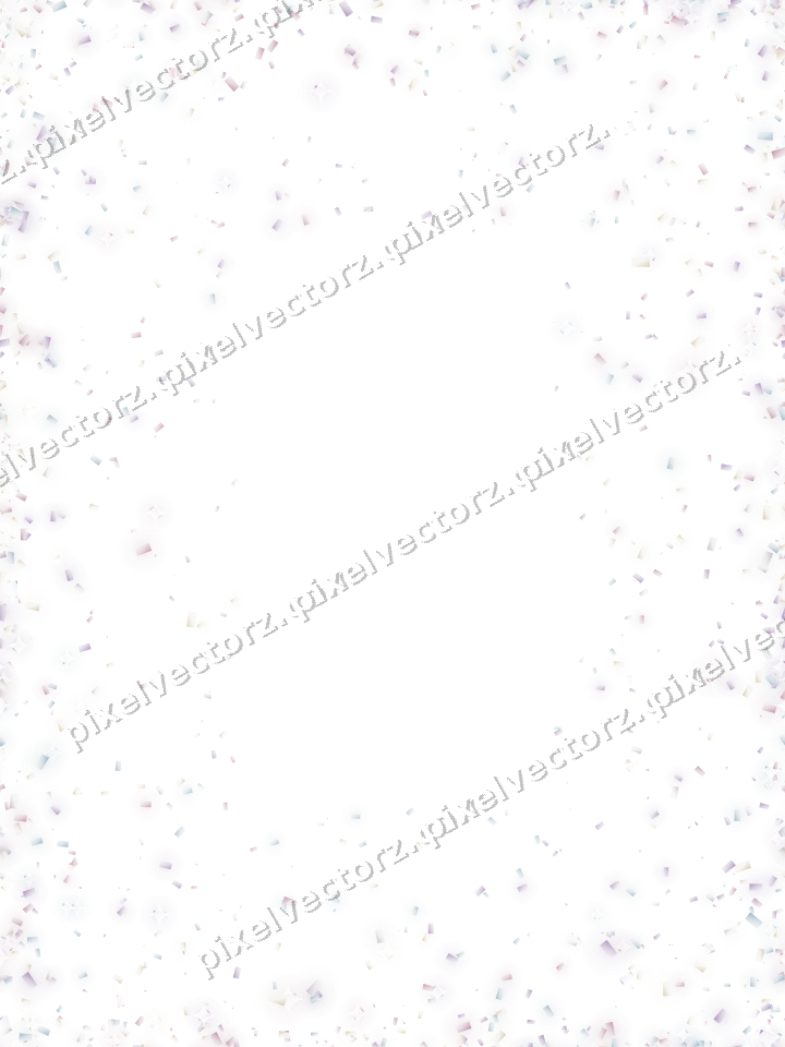 Nahtlose Glitzervignette aus Konfetti auf transparentem Grund