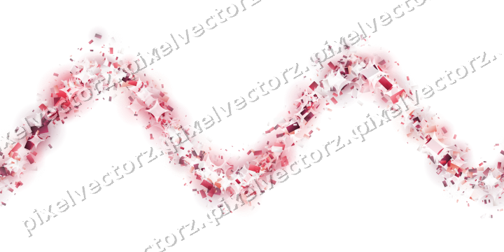 Nahtlose Glitzerwelle aus Konfetti in Rosa auf transparentem Grund