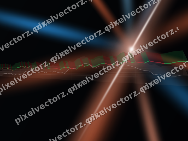 Leuchtender Neon Diagramm Hintergrund in Orange und Türkis